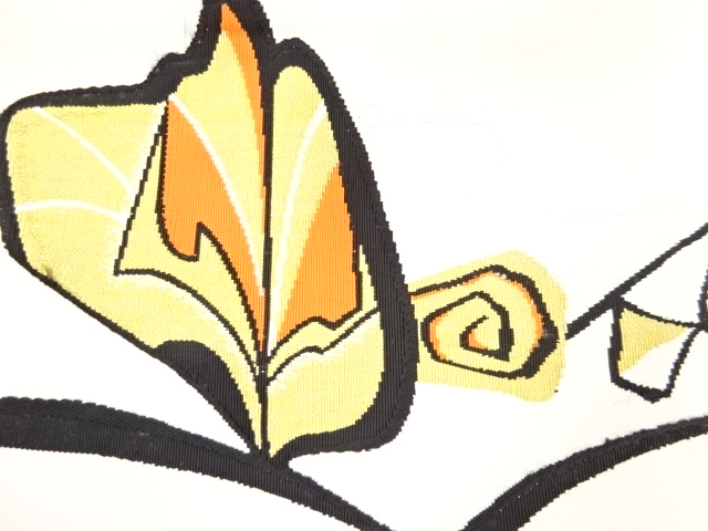 JAPANESE KIMONO / ANTIQUE NAGOYA OBI / TSUZURE / WOVEN ABSTRACT PATTERN